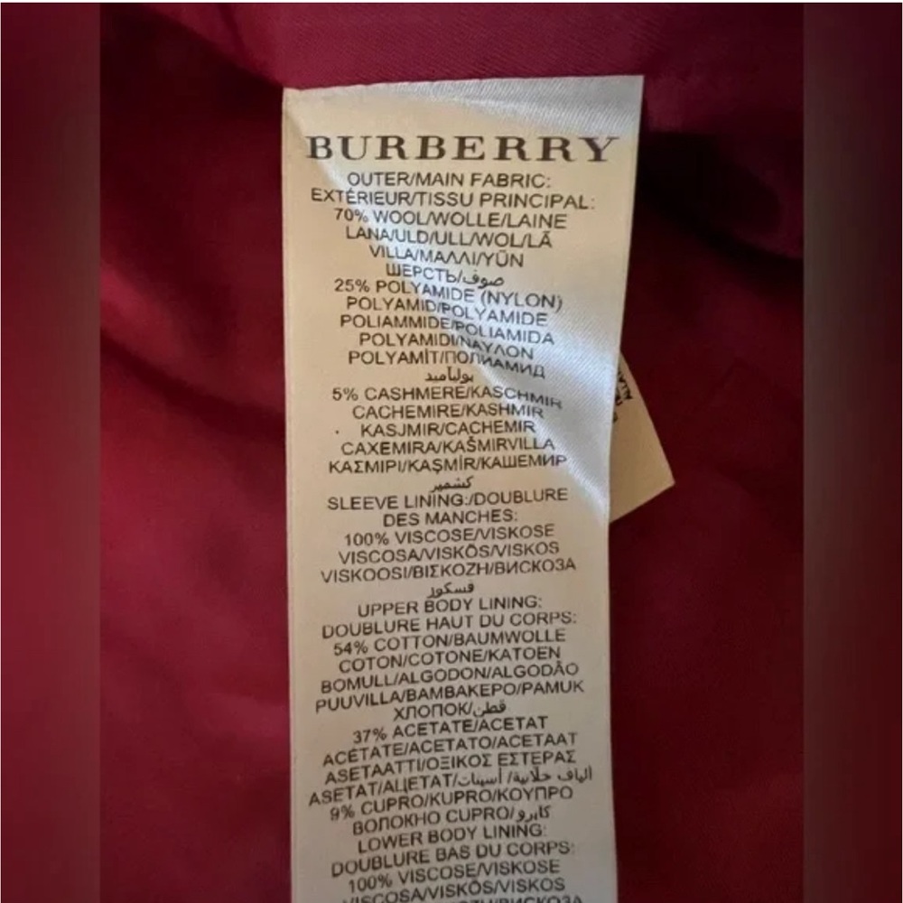 BURBERRY BRIT PEACOAT JACKET SIZE 4 US - Picture 11 of 16